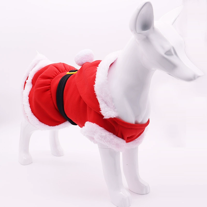 Трансграничная одежда для домашних животных Рождественская праздничная одежда маленькая собака юбка Зимняя хлопковая юбка кошка с капюшоном юбка оптом