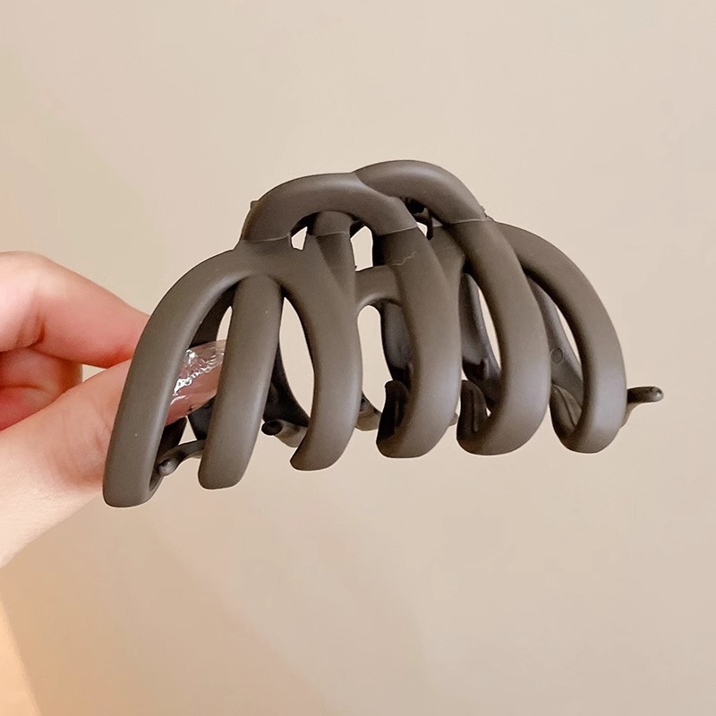 Extra-grande 15cm cabello más tiburón clip temperamento esmerilado agarrar clip de cabello de cabeza detrás de la tarjeta de cabello de cabello