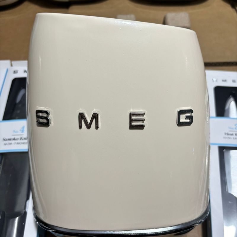 现货意大利SMEG斯麦格全套刀具套装七件套厨房家用欧式不锈钢刀架|undefined