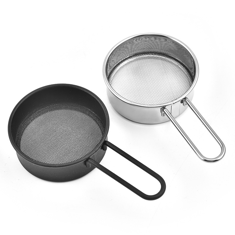 Stainless Steel Mini Flour Sieve, Handheld Baking Tool, 40-Mesh Small Sieve, Household Kitchen Sieve, Sugar Powder Sieve Stainless Steel Mini Flour Sieve, Handheld Baking Tool, 40-Mesh Small Sieve, Household Kitchen Sieve, Sugar Powder Sieve