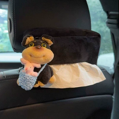 Car tissue box/set, Box 2025 New Style Tissue - the-rabbit-blue-bag-is-conspicuous-the-black-velvet-bag-on-the-left