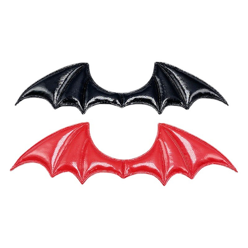 Cuero diablo alas de murciélago hecho a mano DIY joyería accesorios Halloween traje vampiro horquilla material decorativo