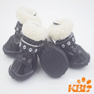 New Winter Pet Warm Cotton Shoes Lambskin Dog Snow Boots Teddy Pomeranian Shoes Pet Supplies Wholesale