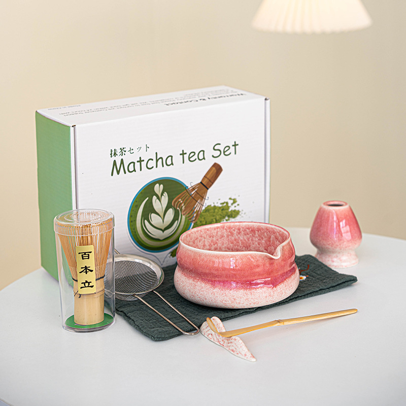 日本製ギフトボックスセット クロスボーダーインスタイル 抹茶ボウル 抹茶ティーセット 百本立陶器 クロスボーダー限定|undefined