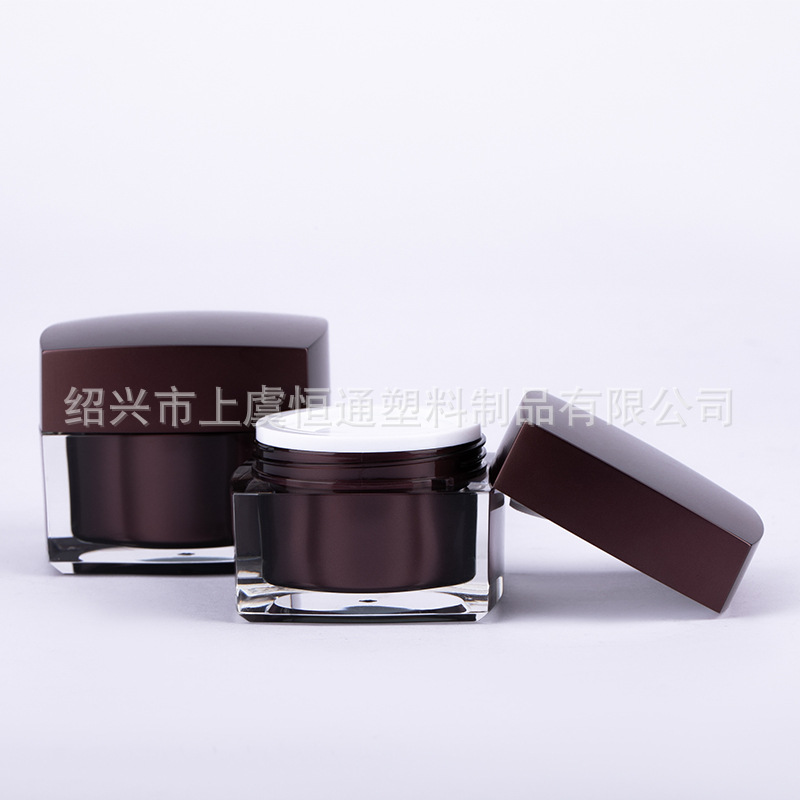 30/50G定位四方霜膏瓶 厂家供应新款亚克力塑料包装瓶 PP化妆品瓶