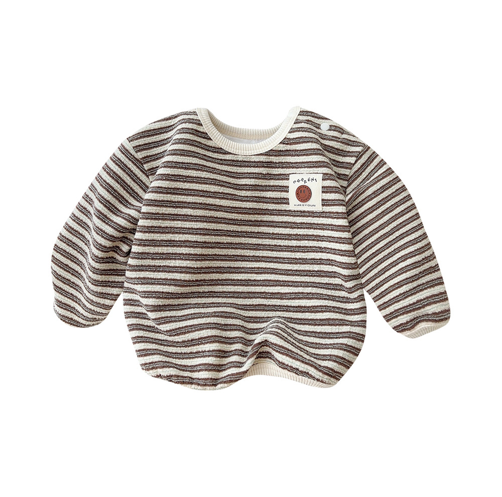 Ins ropa para niños estilo coreano suéter a rayas pantalones trajes para niños primavera y otoño ropa de salida para niños