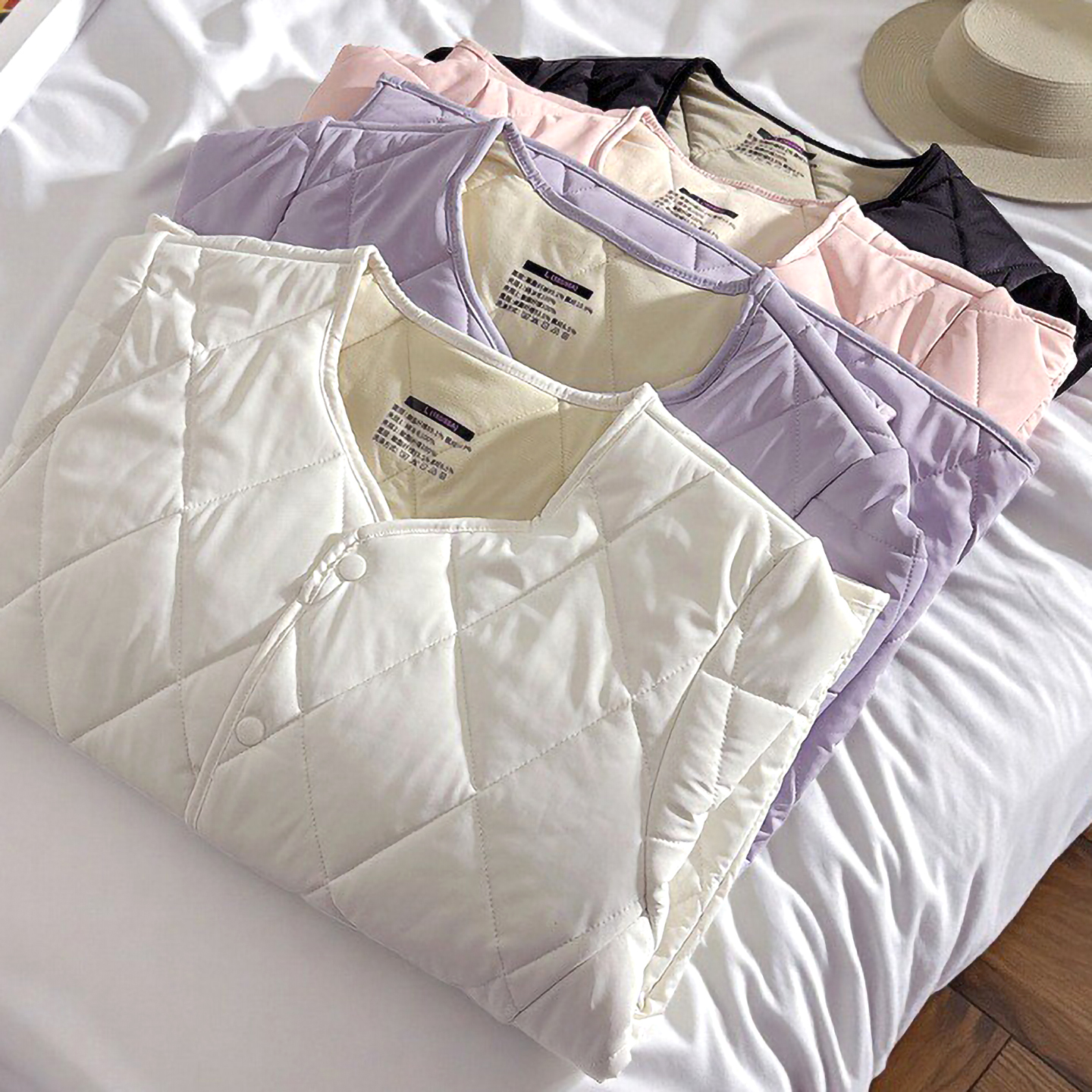 短款绵羊毛棉服女2025新款秋冬季韩版轻便小个子轻薄菱格休闲外套