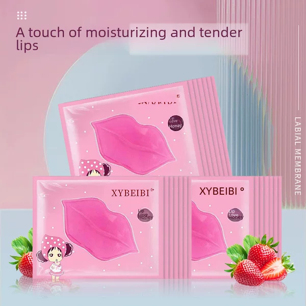 Cross-Border E-Commerce Lip Mask, Moisturizing, Anti-Drying, Nourishing, Firming, Beautifying Skin, Black Sleeping Lip Mask