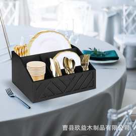 咖啡包收纳盒木制茶包整理分隔式家用咖啡纸杯吧台整理储物展示盒