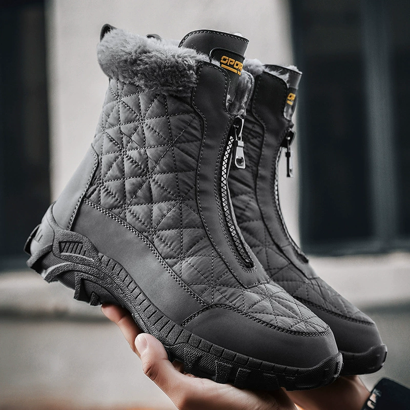 Трансграничная независимая станция внешней торговли большой размер хлопчатобумажная обувь повседневная модная ткань зонтик плюс бархатная утолщенная теплая снежная обувь большая хлопчатобумажная обувь