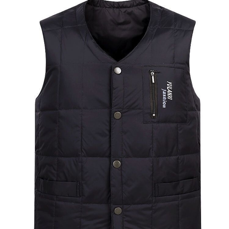 New men's down vest increased duck down vest dad middle-aged and elderly factory direct vest wholesale warm autumn and winter vest