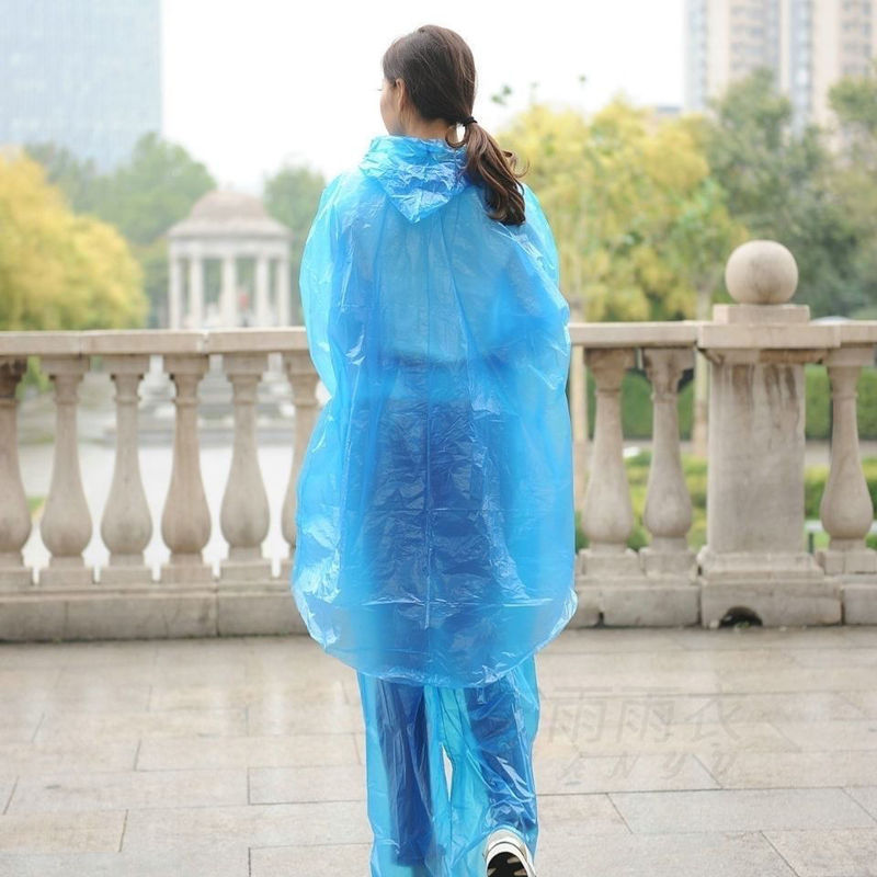 Disposable Raincoat and Rain Pants Thickened Foot-Covering Split Rafting Suit Travel Waterproof Poncho for Women and Men