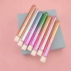 Cross-border electric plating integrated portable nasal cleaning brush, nasal side beauty brush, eyelash cleaning mousse brush