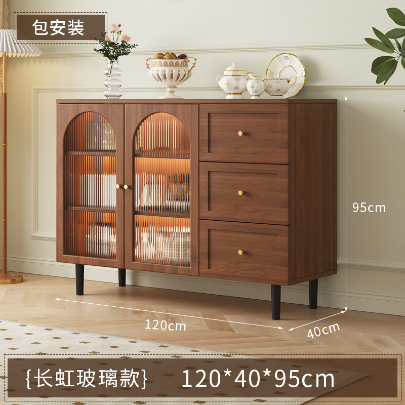 餐边柜法式简约现代藤编储物柜子家用餐厅茶水柜厨房收纳橱柜边柜|undefined