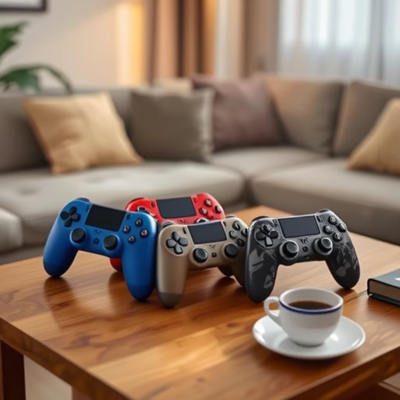 Mango ps4 Mango de juego inalámbrico Mango con cable P4 con función de vibración de seis ejes Mango de juego spot al por mayor