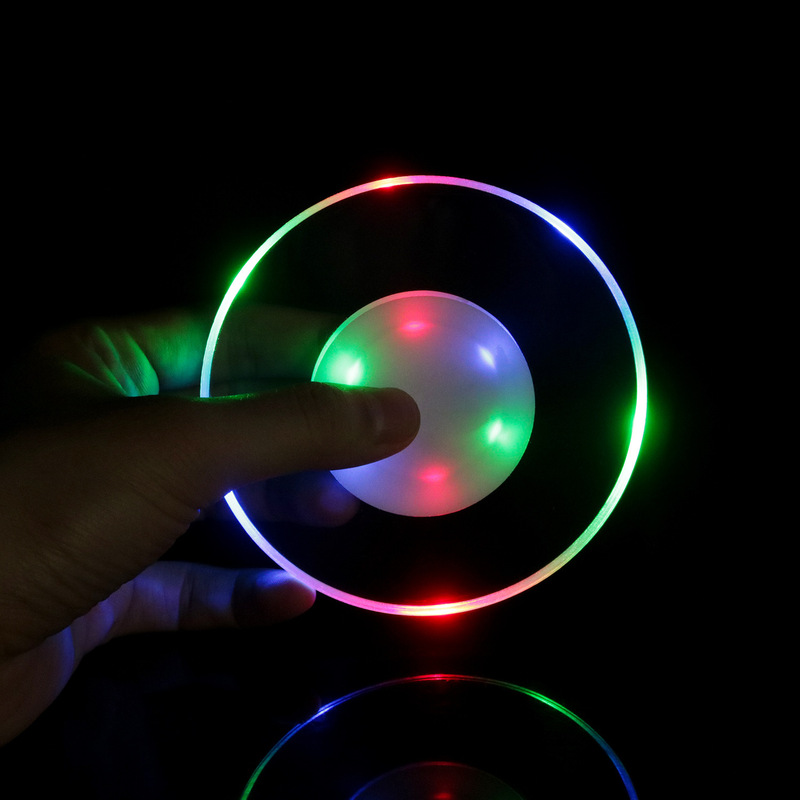 クロスボーダーLEDアクリル発光コースターパーティーバービールカクテルフラッシュベース発光コースター|undefined