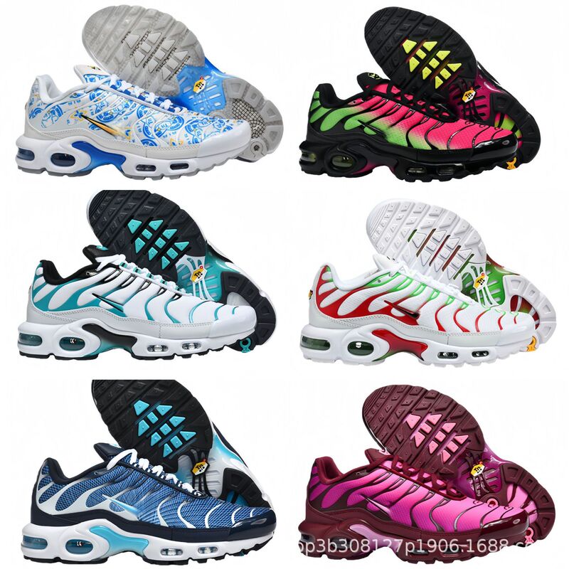 Putian Cross-Border Foreign Trade Air Max Tn 1St Generation Plus Shox Air Cushion Men's and Women's Casual Sports Running Shoes