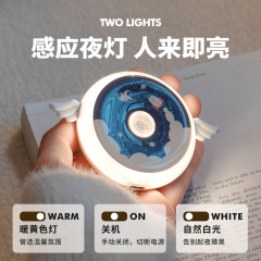 Led人体感応灯家庭用乳児同伴灯寝室服戸棚階段用磁気吸着壁灯プレゼント