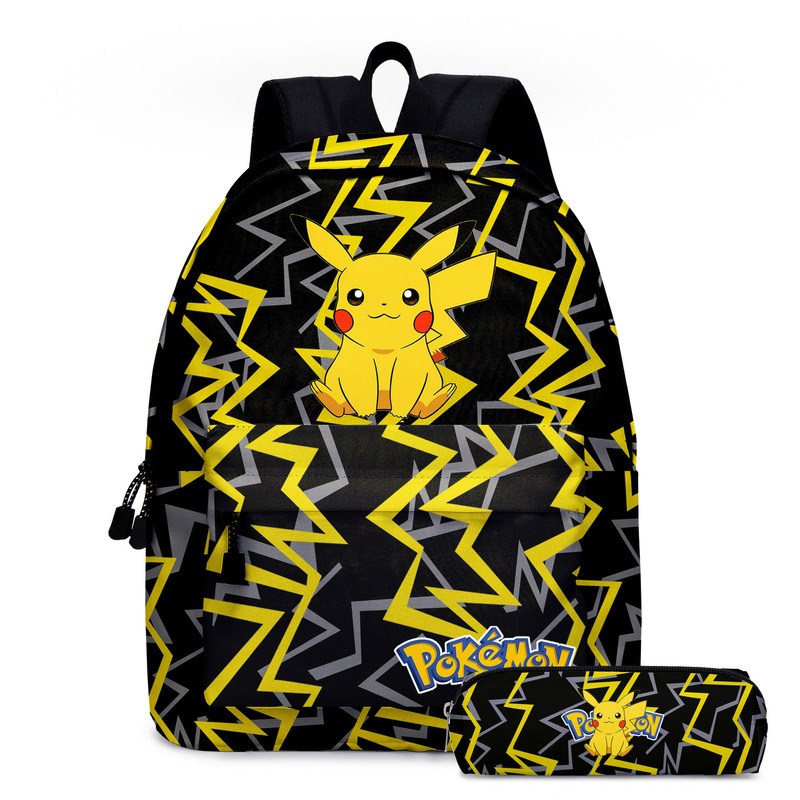 販売促進ピカチュウデジタル宝物キャラクターpokemonバックパック小中学生児童かばん筆袋2|undefined