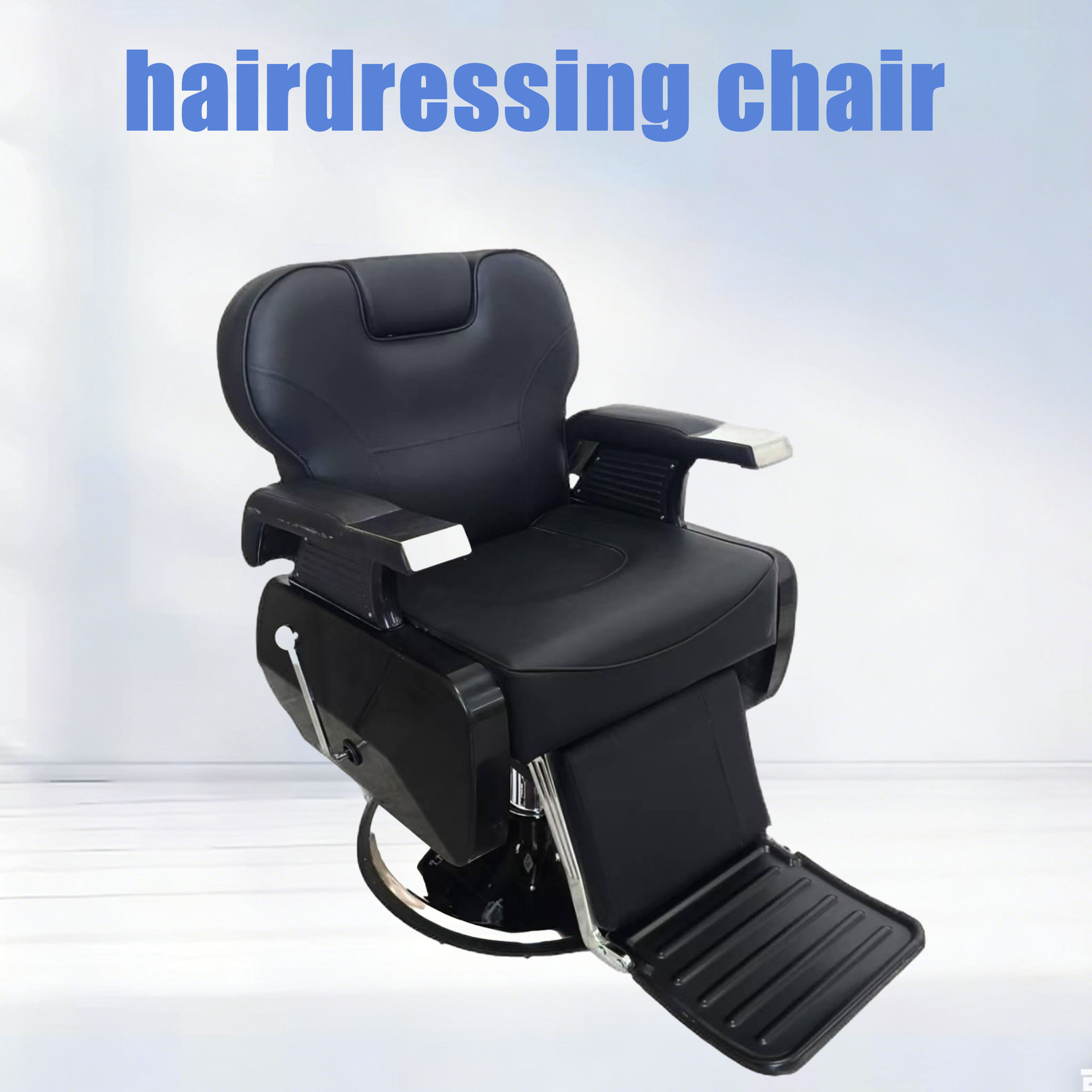 Salón transfronterizo silla de peluquería silla de corte de cabello silla de acero inoxidable gran chasis silla de grasa fábrica al por mayor image 1