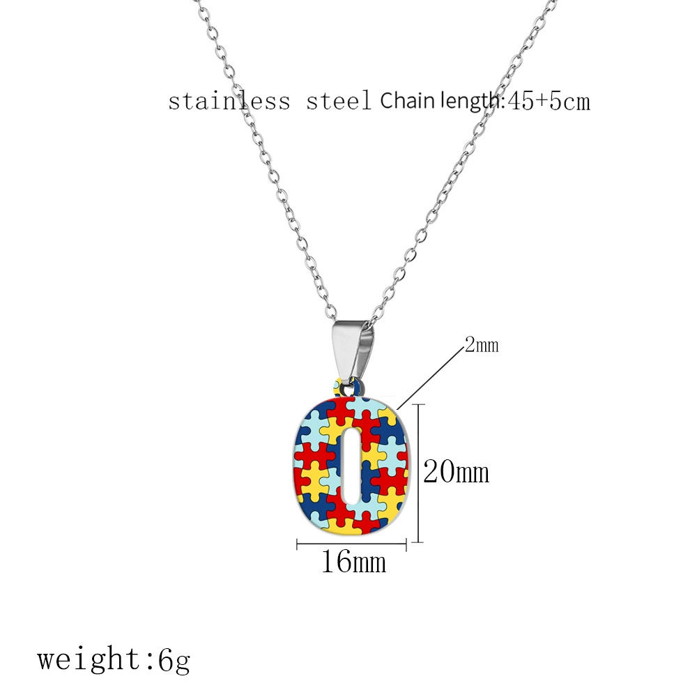 П pendant из нержавеющей стали с буквами, головоломка, ожерелье, (торговля через границы)