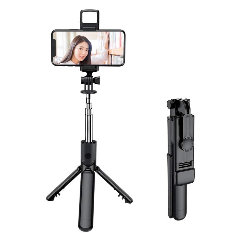 S03 Palo de selfie Bluetooth con control remoto para teléfono móvil, trípode universal multifuncional integrado para transmisión en vivo y soporte para fotografía, modo belleza.