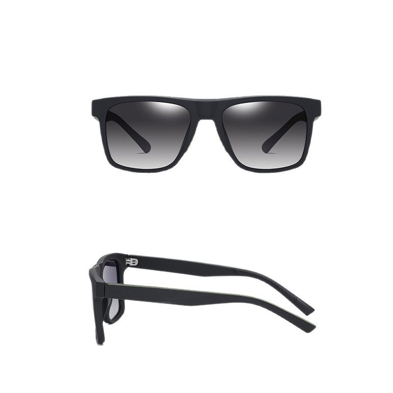 Nueva lente polarizada para hombre TR S11103 Gafas de sol de caja cuadrada de goma antideslizante de moda Gafas de sol de conducción al aire libre