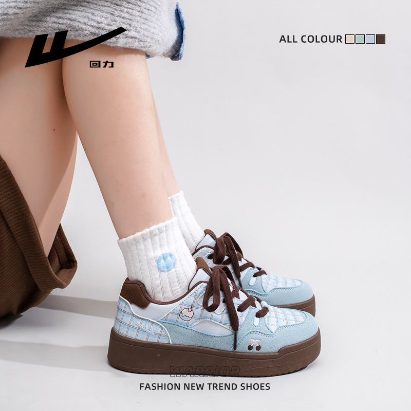 Zapatos casuales de soleas gruesas de otoño de mujeres nuevos pastel de zapatos de estudiantes de color cuadrado zapatos bajos