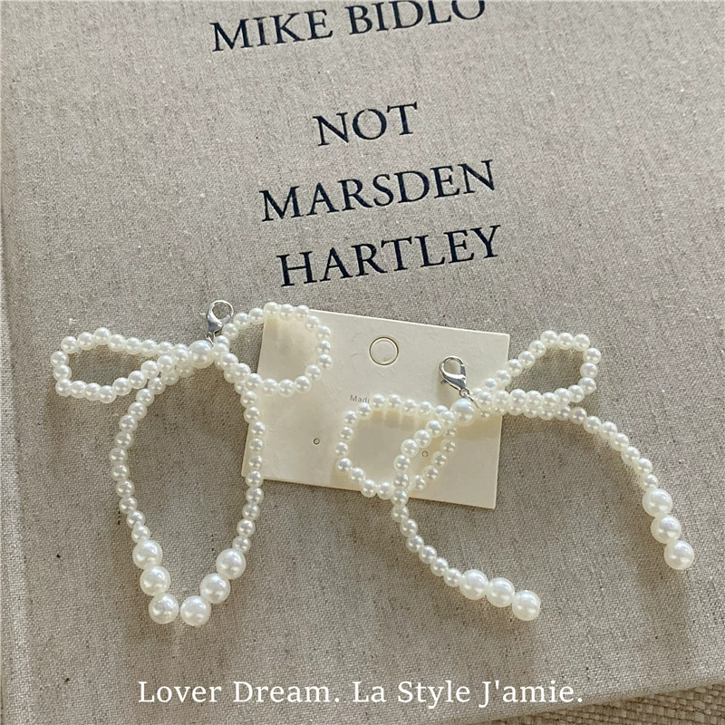 Small footwear buckle pearl with bow, universal accessories, accessory, flowered, Chanel style