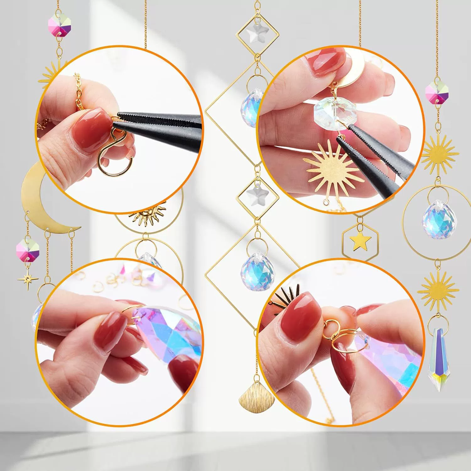 Water Droplets Pattern Plating Design Casual, Simple Style Style 1 Set Crystal Water Droplets Pendant
