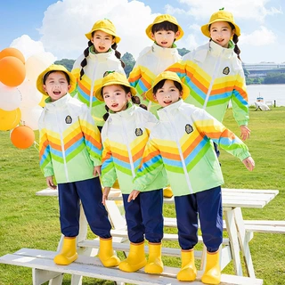 小学生校服冲锋衣三件套春秋装班服儿童可拆卸套装冬季幼儿园园服
