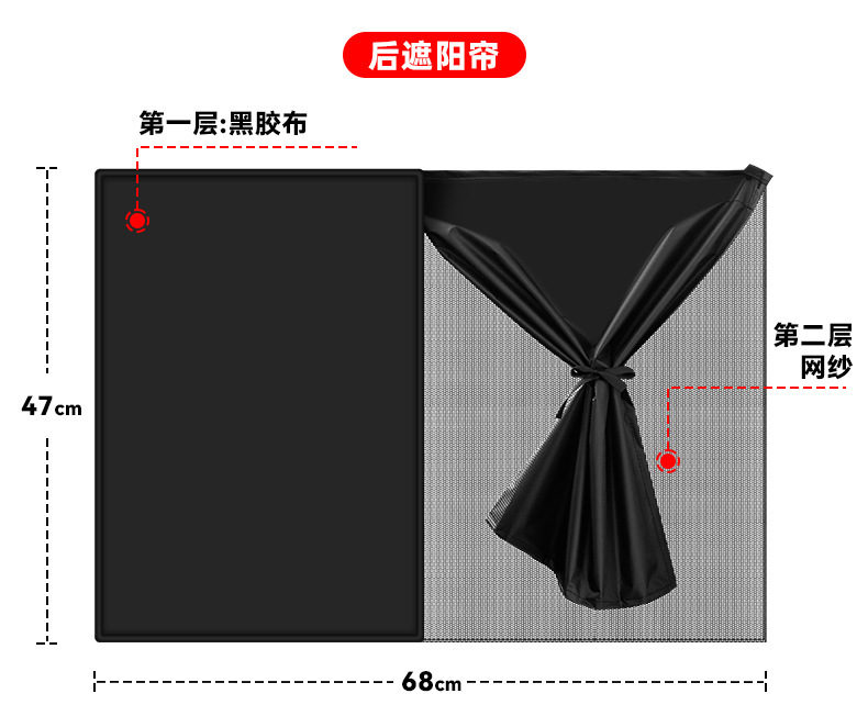 Car-Mounted Magnetic Sunshade Curtain, Car Heat-Insulating Mesh, Breathable Car Side Window Curtain, Summer Sunshade, Uv Protection
