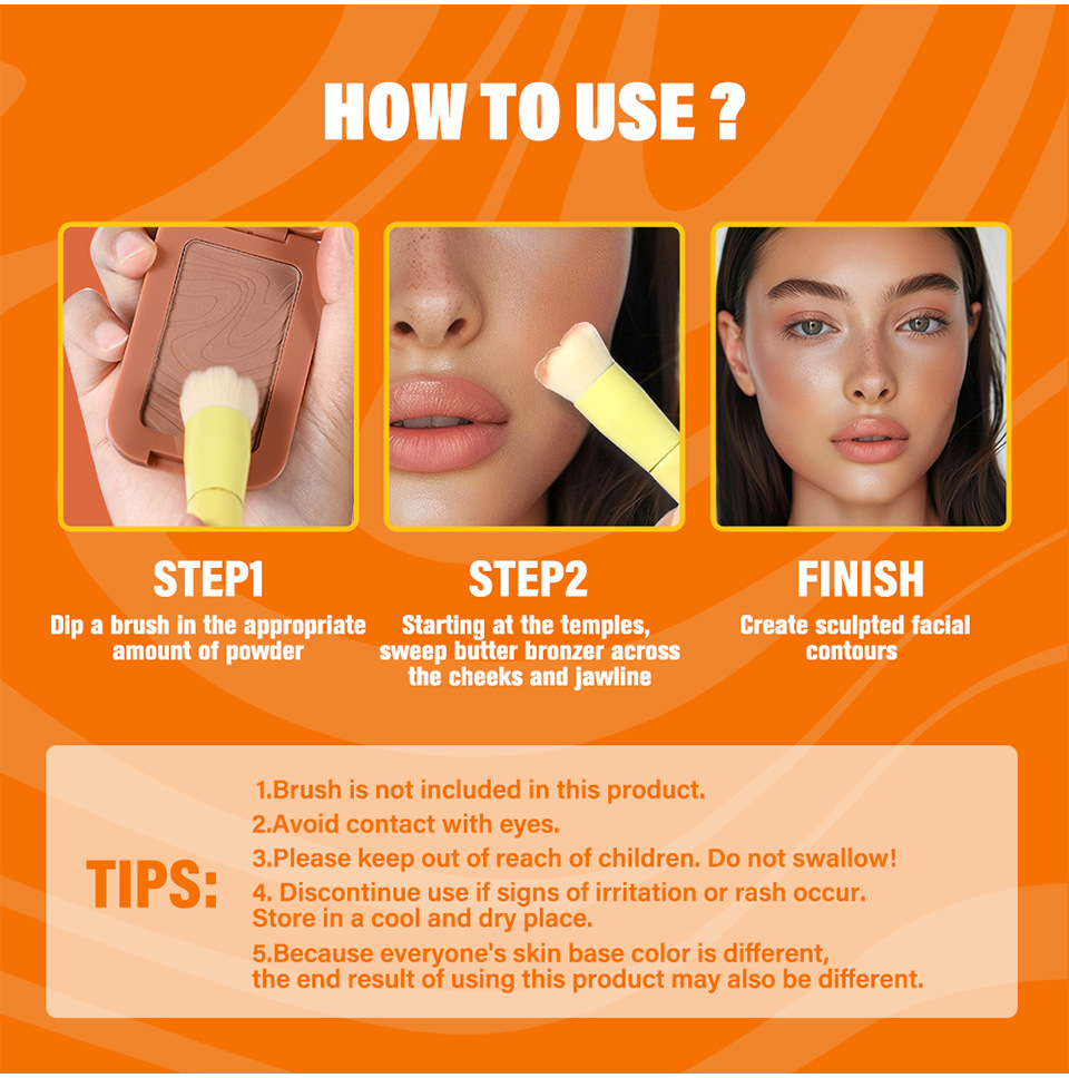 lakerain Butter Bronze Contouring Powder for Contour and natural hairline Contouring powder undefined