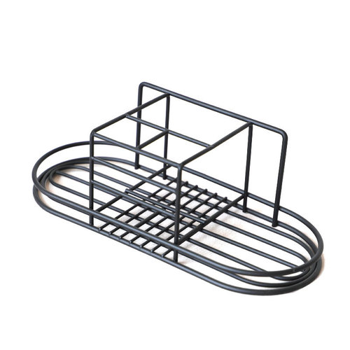 No punching and pasting wall-mounted mouthwash cup holder, Nordic iron toothbrush holder, tooth cup set rack