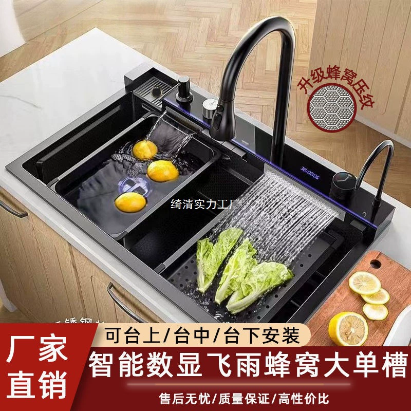 Мивина кухонная раковина (Китовый кит), керамическая? Hmm wait. Re-evaluate. The input: "Kitchen sink (Whale), honeycomb stainless steel basin 68×45–80×45 cm, single/double or three‑piece set","110 Holes Nezha Ao Bing Demon Child Cave Music Blind Box Toy with Poke Sound and Color Options"