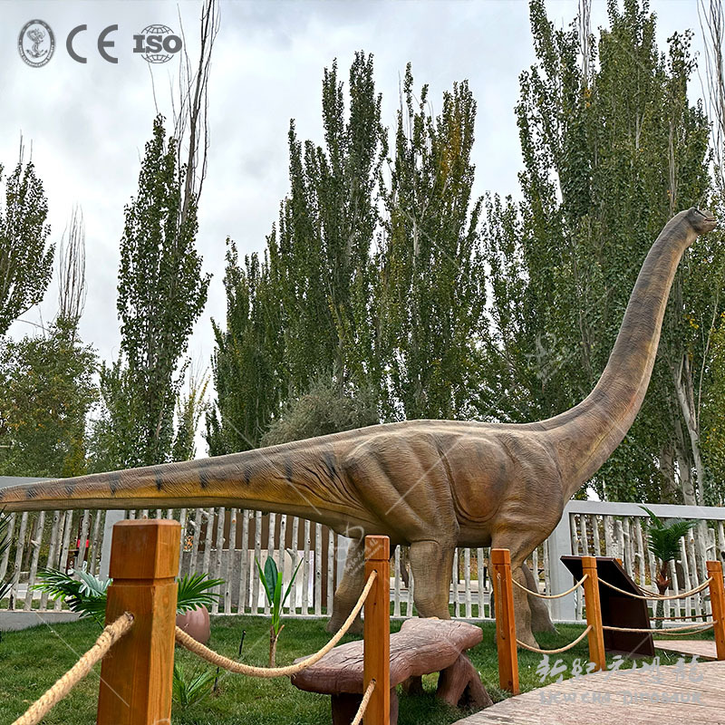 Simulación de animales modelo de gran brachiosaurio simulación de dinosaurios de silicona escultura de paisaje dinosaurios exhibición personalizada
