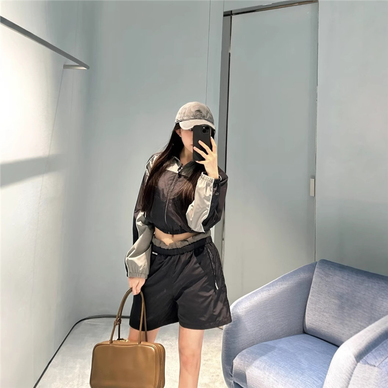 Nanyou Quality Miaojia 25Ss Women's Small Label Nylon Fabric Mesh Lining Sports Shorts Simple Casual Style