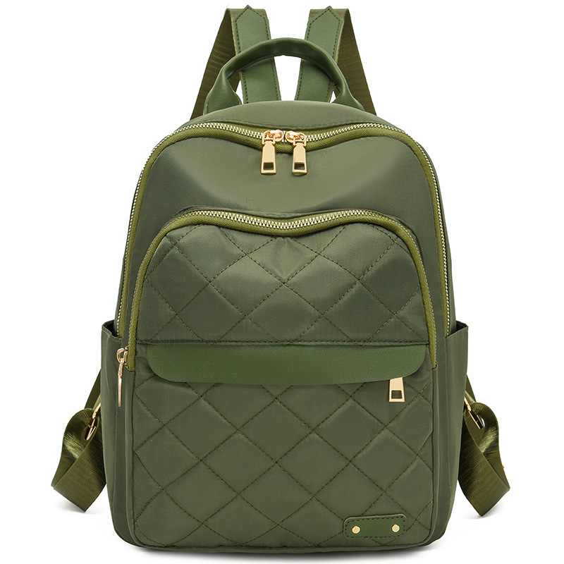 2024 nuevo estilo rombo tela Oxford mochila de viaje mochila doble para mujer de moda mochila de nailon mochila de ocio de gran capacidad