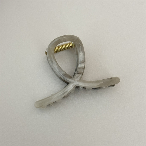 Water-based black series claw clip small size hair clip cute mini clip versatile hair clip side bang clip simple hair clip