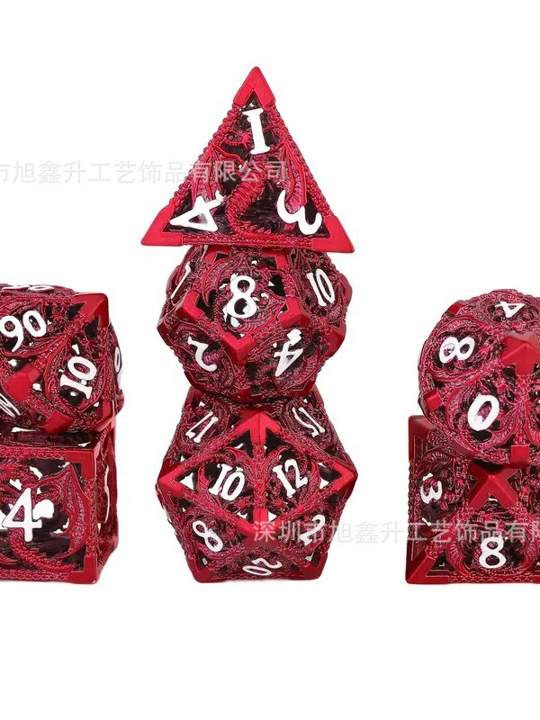 Kesulu metal hueco dragón Dados DND dragón y ciudad subterránea corriendo grupo juego de mesa multi-Cara dados digitales al por mayor D20