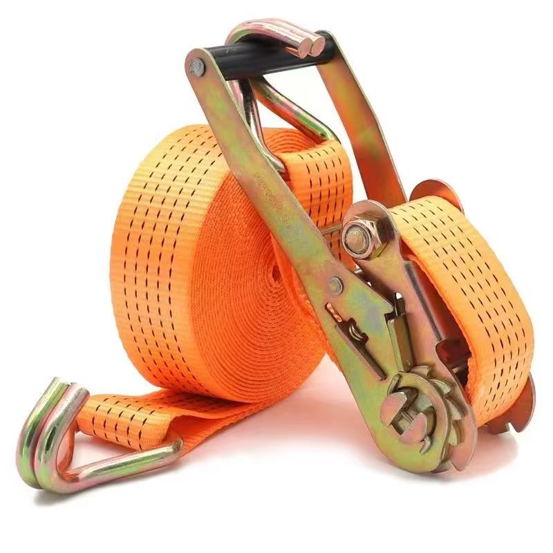 2寸加厚双钩棘轮拉紧器货车拉紧绳拖车带丙纶货物捆绑带