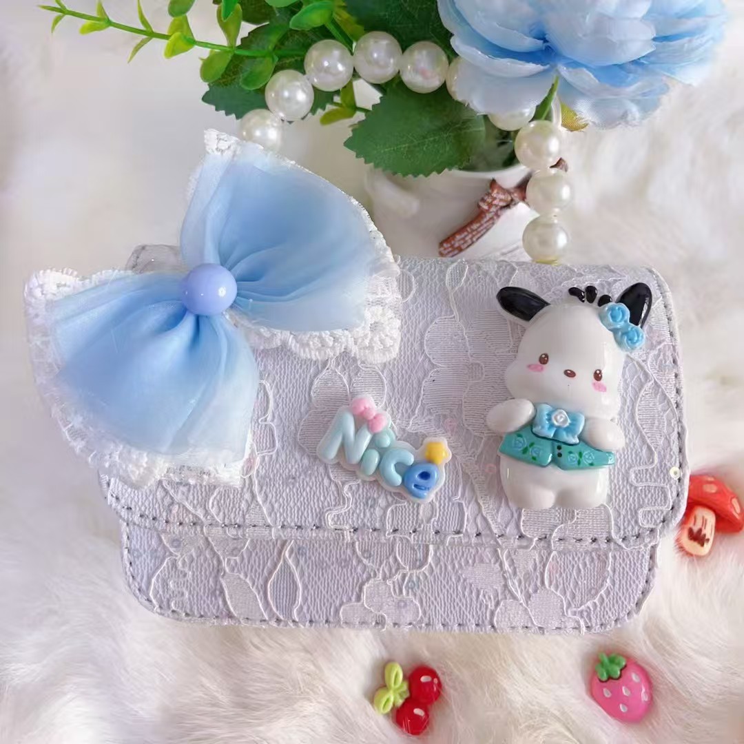 Bolso de mano de perlas bolso de princesa arco bolso de hombro de Año Nuevo bolso de cadena bolso de niños de viento fragante