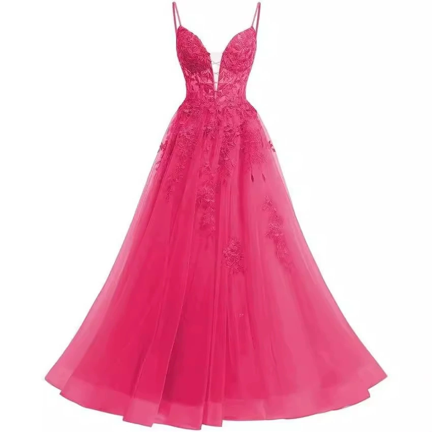 Sexy long lace evening dress, french style, lifting effect, graduation party, European style, for catwalk