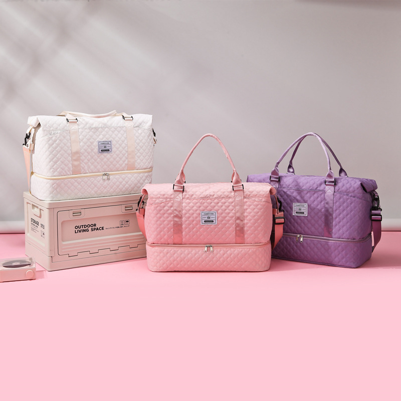 Bolsa de viaje de gran capacidad para viajes cortos, expandible, separación seca y húmeda, bolsa de natación, bolsa de ejercicio, bolsa de mano para viajes de negocios