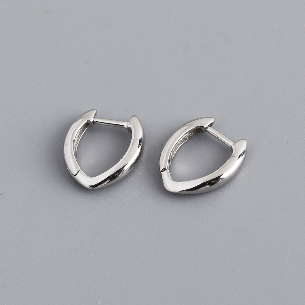 Mode Géométrique Argent Sterling Polissage Des Boucles D'oreilles 1 Paire display picture 4