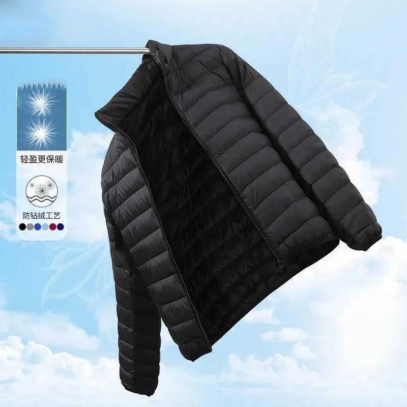 Chaqueta de algodón de terciopelo ligero para hombre chaqueta de algodón ligera casual con capucha y cuello alto corto para hombre