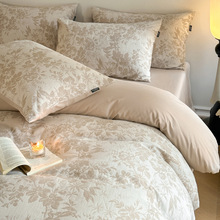 繁花！有氧透气三层纱四件套a类60S全棉纯棉提花床单被套南通家纺