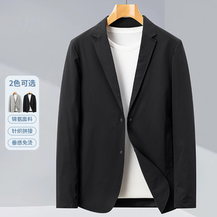 [High Elastic Milk Silk] Men's Business Casual Youth Suit Jacket 2025 New Summer Sunscreen Suit