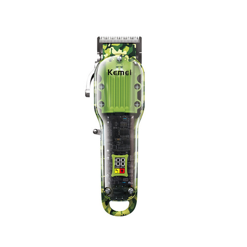 Hair clipper Kemei transparent body drop-resistant KM-1926 lithium battery LED LCD digital display USB electric hair clipper