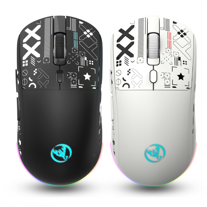 国境を越えた人気の新しい 3 モード有線 2.4G Bluetooth ワイヤレス マウス RGB 発光 650MAH ワイヤレス ゲーミング マウス|undefined
